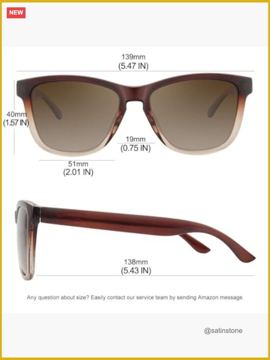 Polarized Sunglasses 3 Pack Retro Square UV400 Protection Driving main image 7